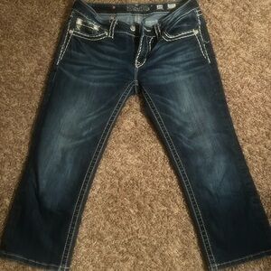 Miss Me Signature Cuffed Capri Jeans, size 30